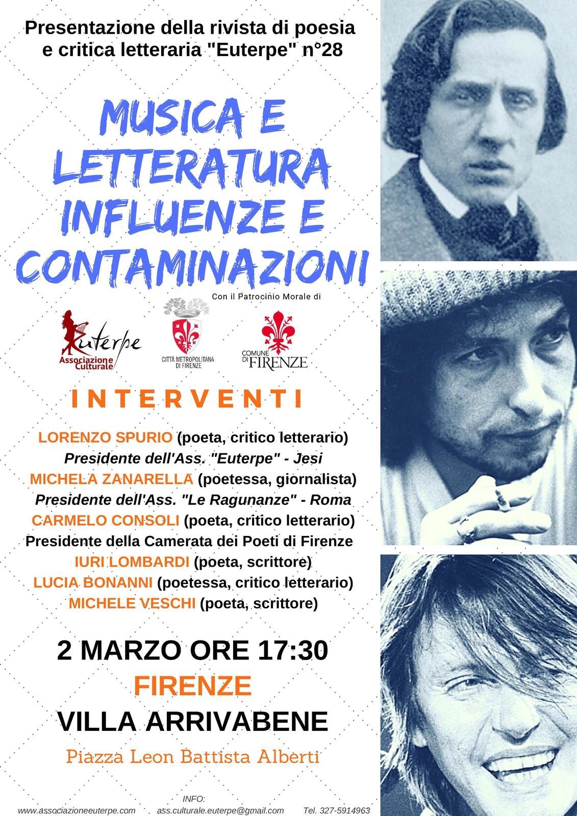 Uscito Il N 28 Della Rivista Di Poesia E Critica Letteraria Euterpe La Presentazione A Firenze Il 2 3 19 Pro Letteratura E Cultura