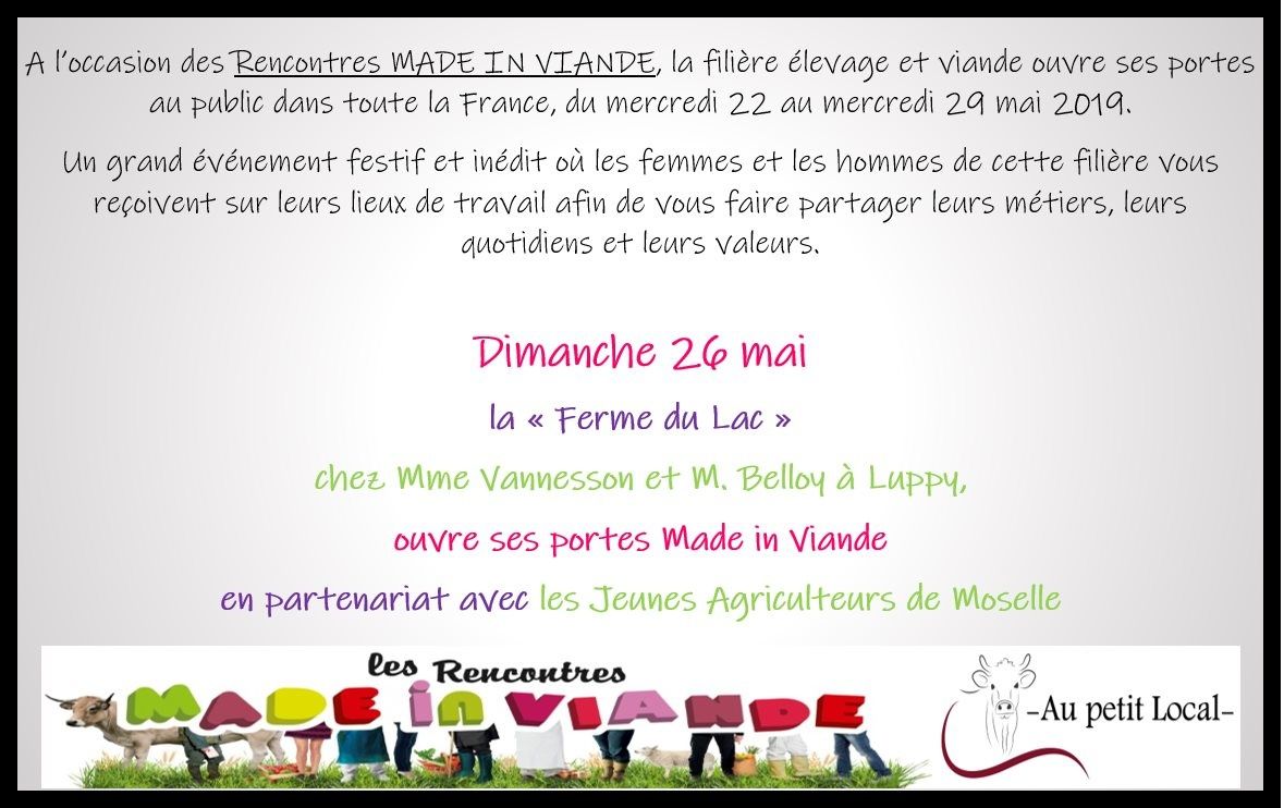 Luppy Portes Ouvertes La Ferme Du Lac Le 26 Mai 2019 Info Locale Metz Pays Messin