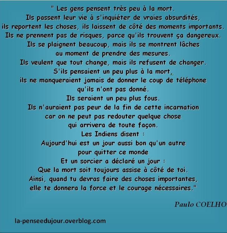 LA MORT, UN MOTEUR DE LA VIE LA MORT, UN MOTEUR DE LA VIE