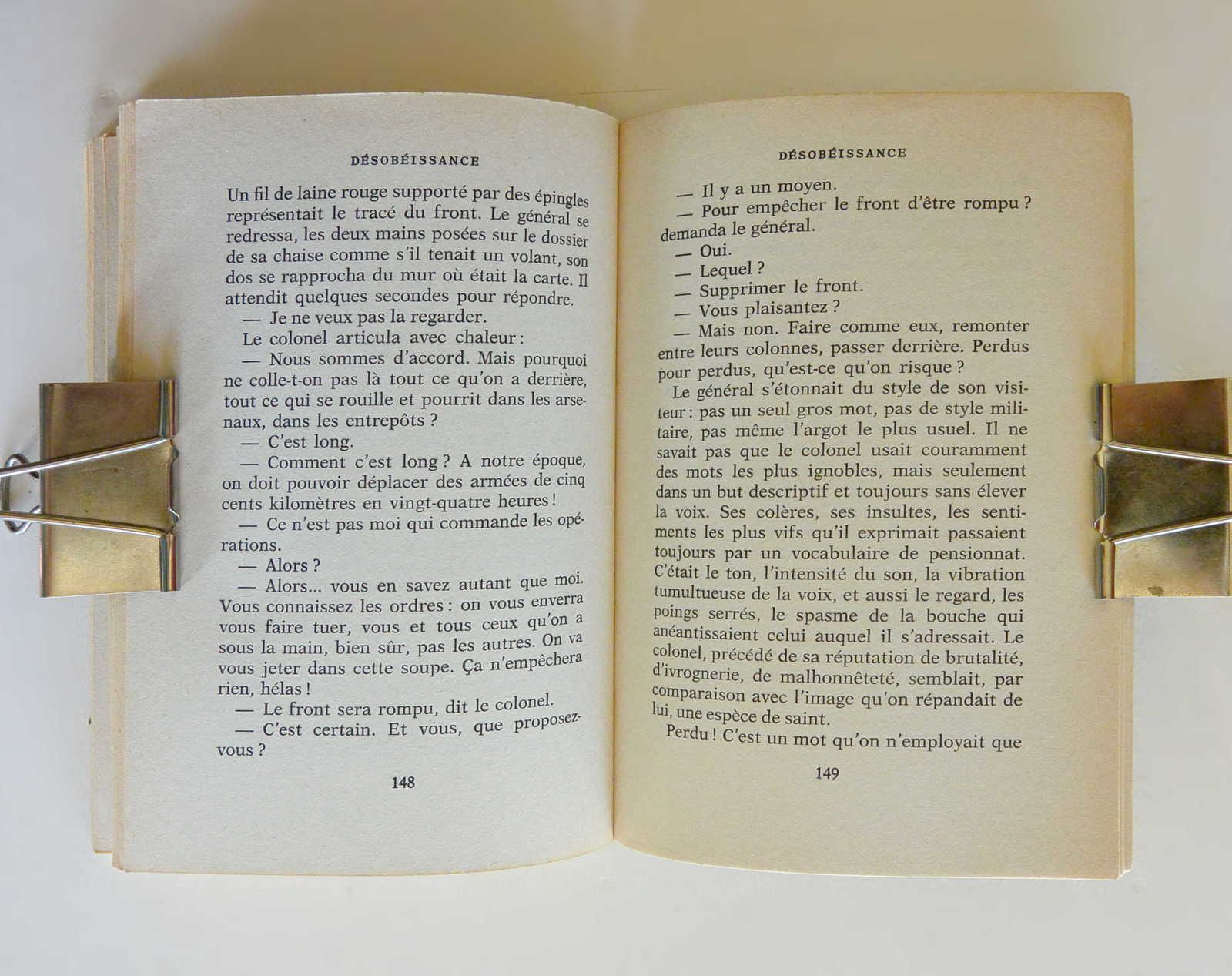 Roman &quot;Désobéissance&quot; Casamayor, ed. Seuil 1968 avec jaquette