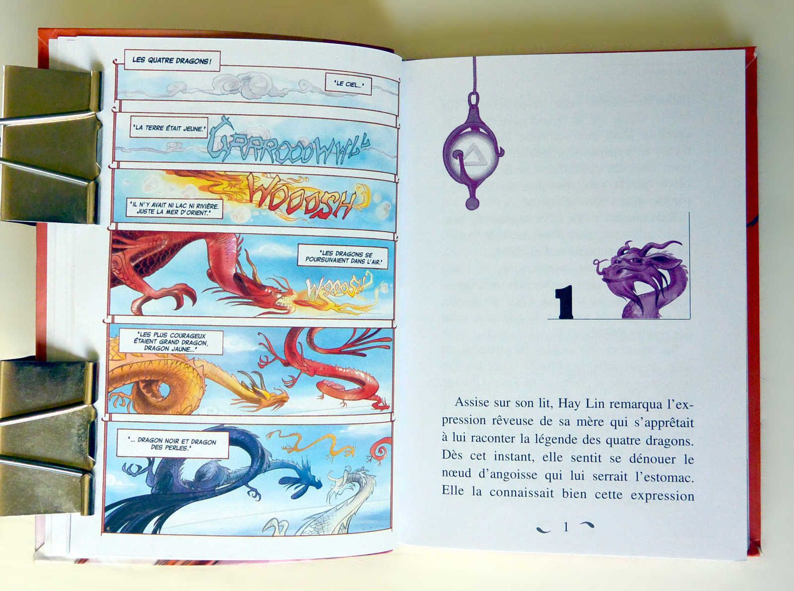 Livre «Witch : Les 4 Dragons » T.9 d'Elisabetta Gnone, coll. Bibliothèque Rose, ed. Hachette 2005