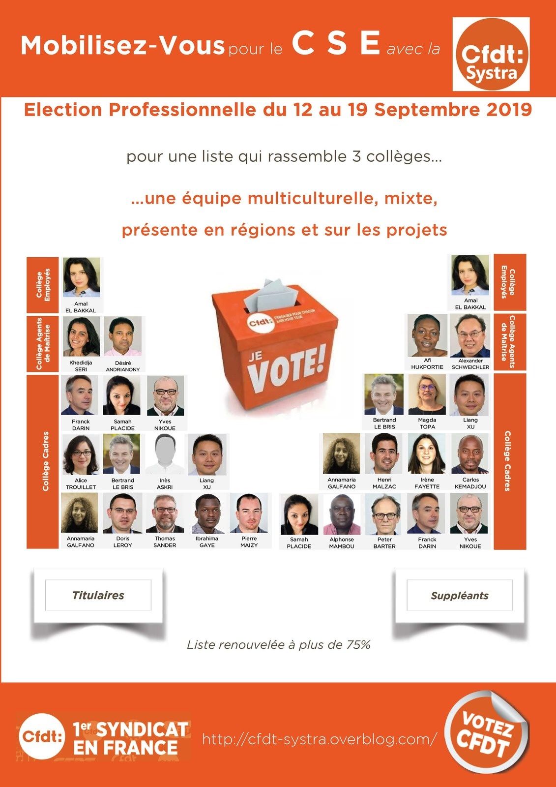 CFDT Profession de foi élection CSE sept2019 Le blog de la CFDT SYSTRA