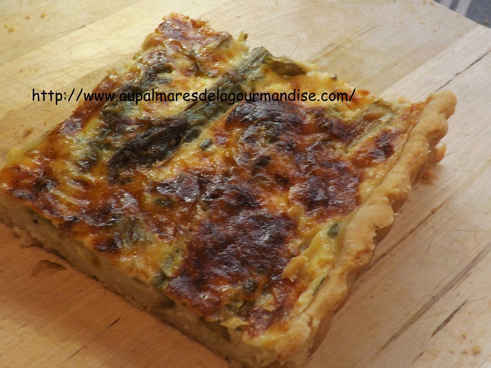 Tarte ou quiche aux asperges vertes et au chévre IG BAS