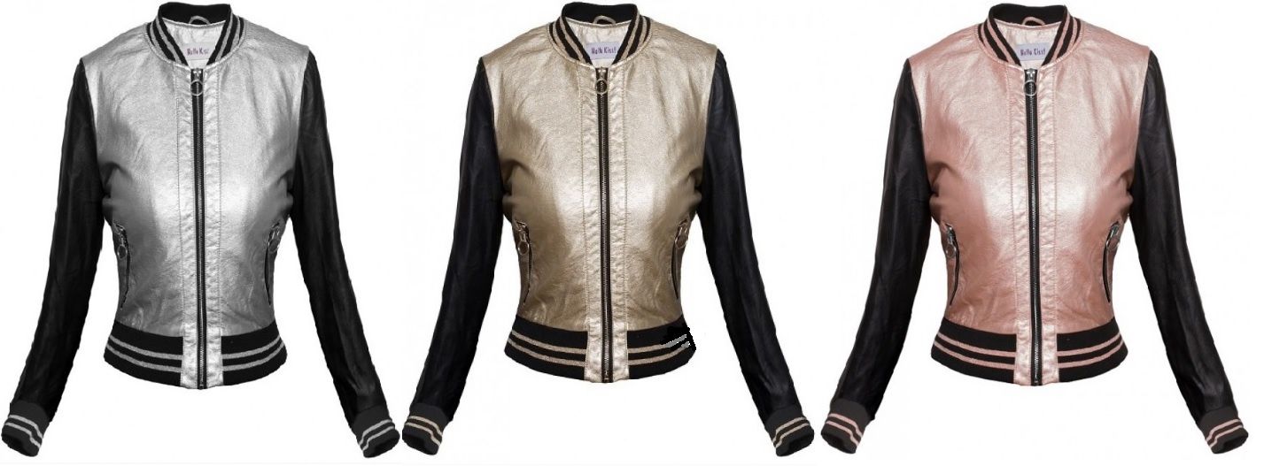 Giacca Tamara in 3 colori metallizzati oro, argento, rosa