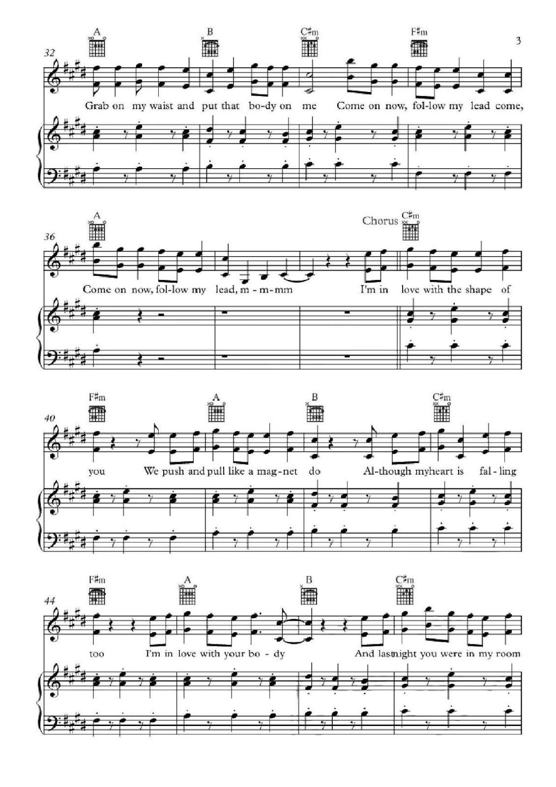 Partitura para Piano "Shape Of You" | Ed Sheeran - Las Notas De Nana