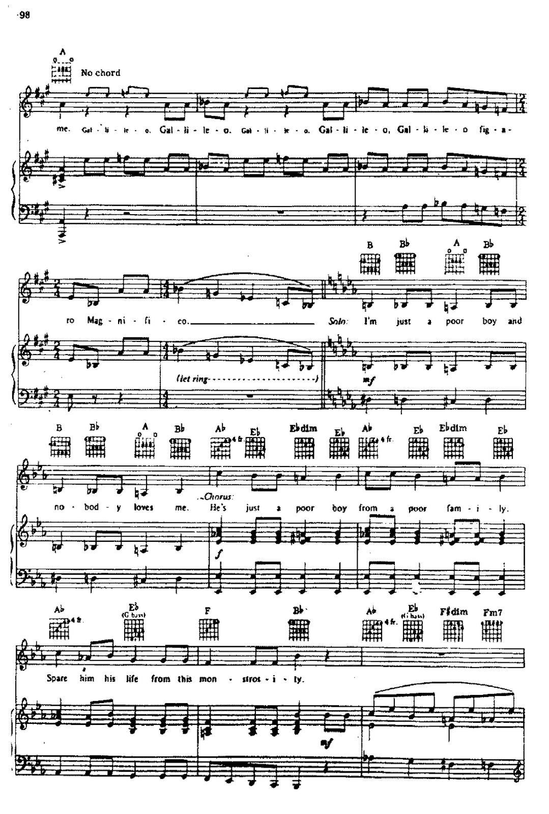 Partitura para Piano "Bohemian Rhaphsody" | Queen - Las Notas De Nana