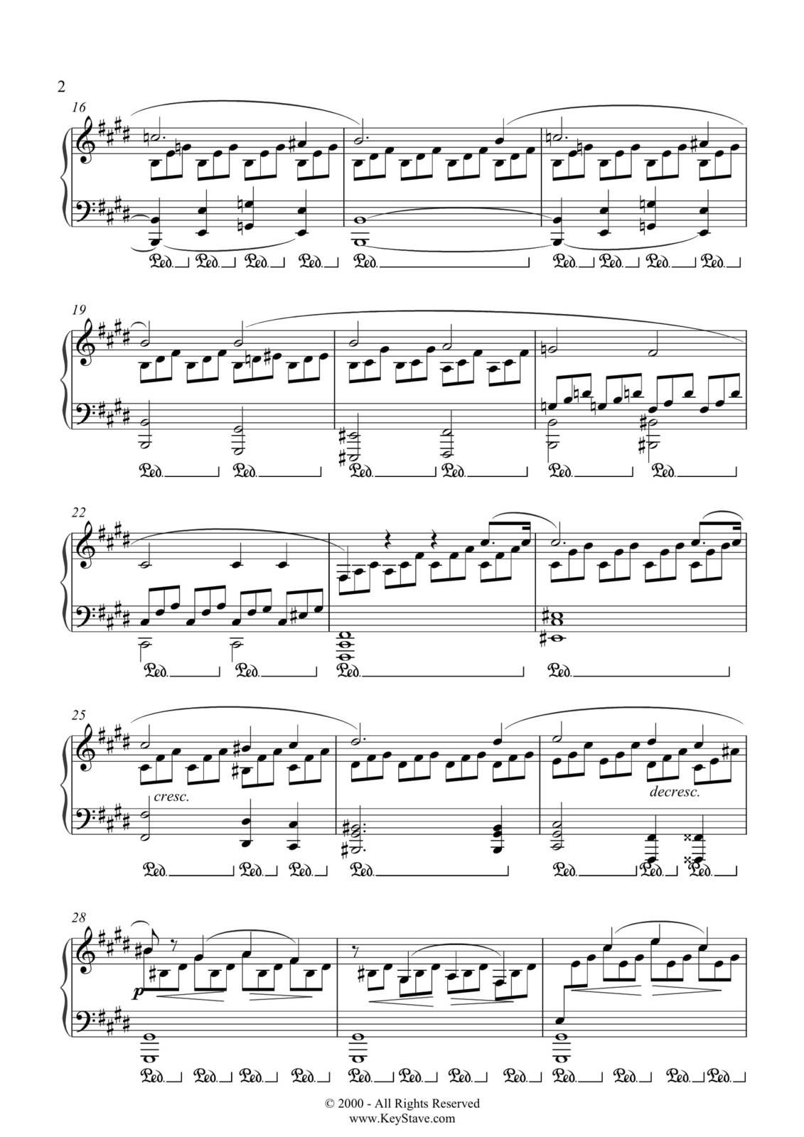 Partitura Para Piano "Moonlight Sonata" | Beethoven - Las Notas De Nana