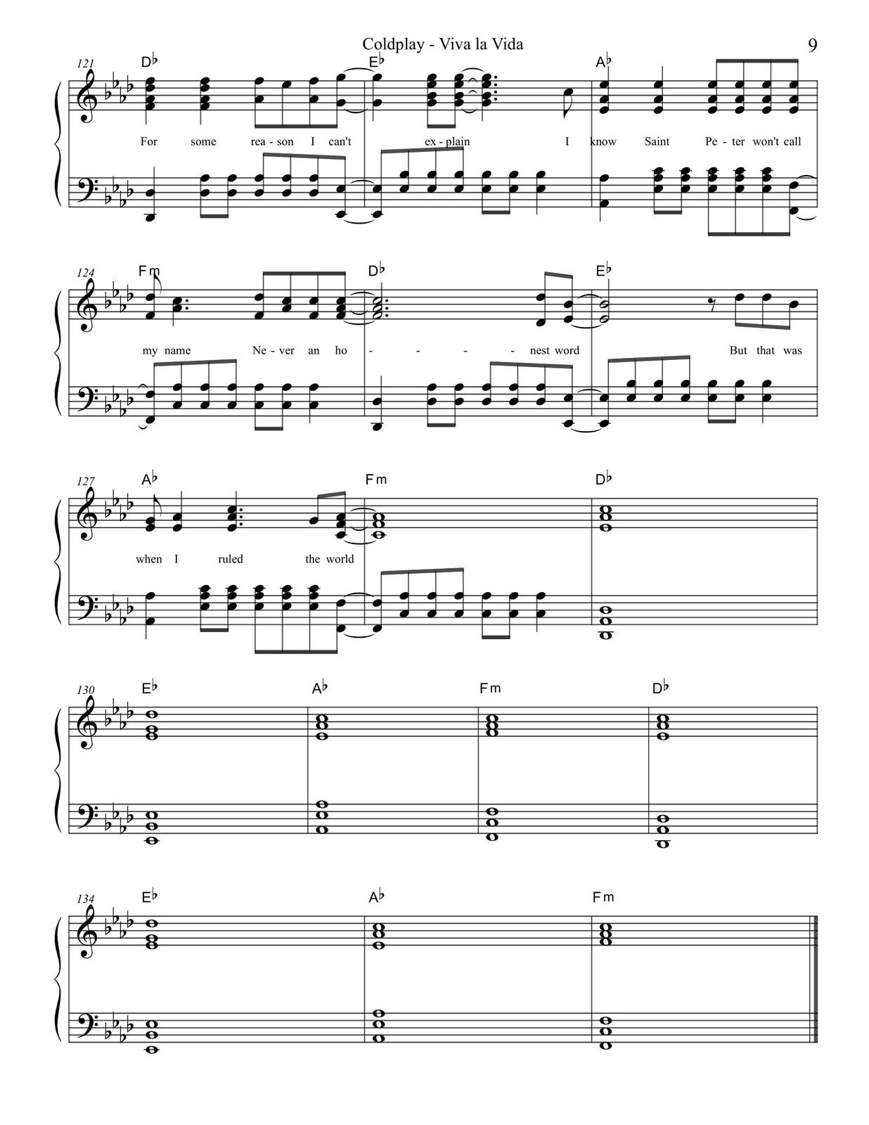 James Dyson Huelga congelador Partitura Para Piano "Viva La Vida" | Coldplay - Las Notas De Nana
