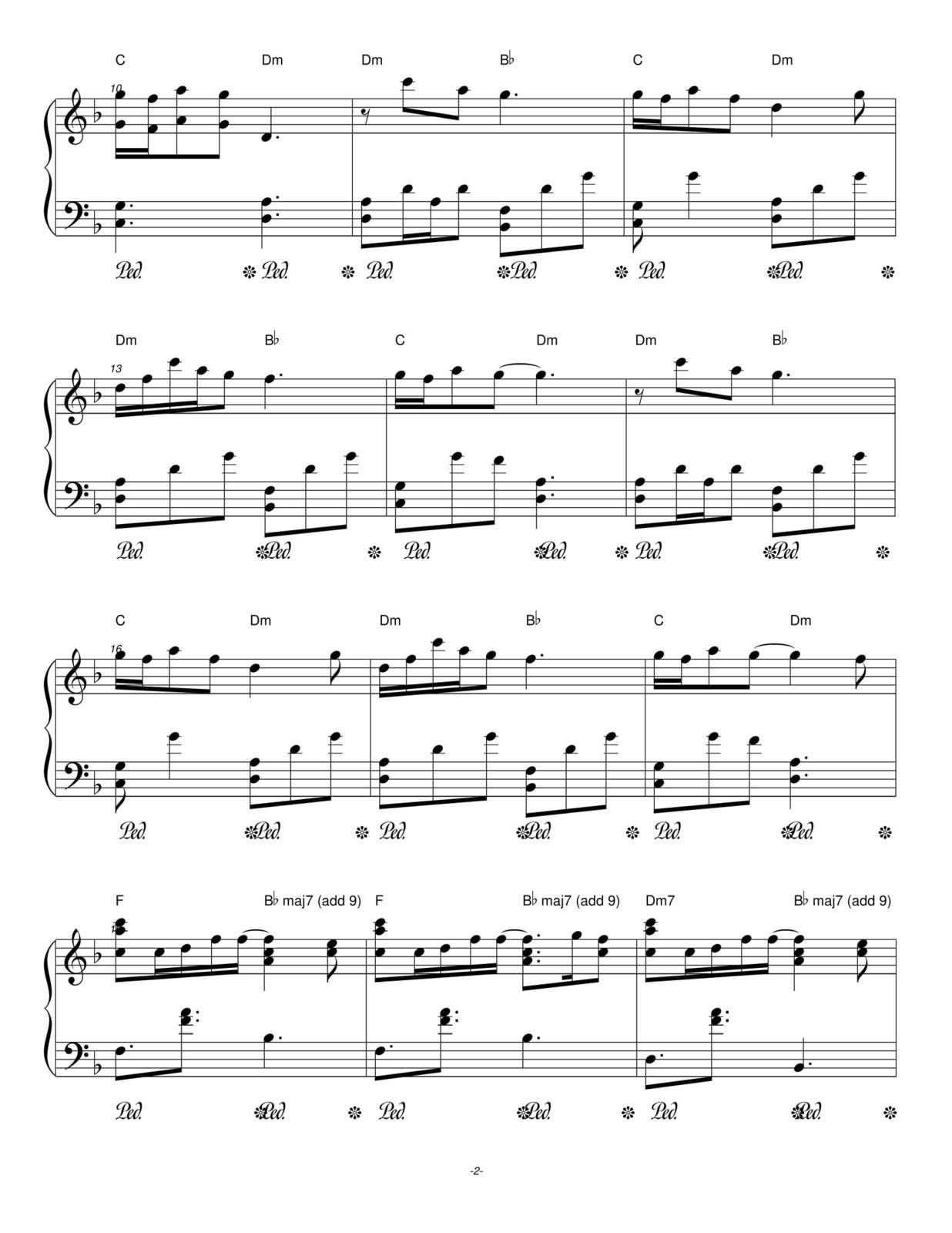 Partitura Para Piano "My Love" | Sia - Las Notas De Nana