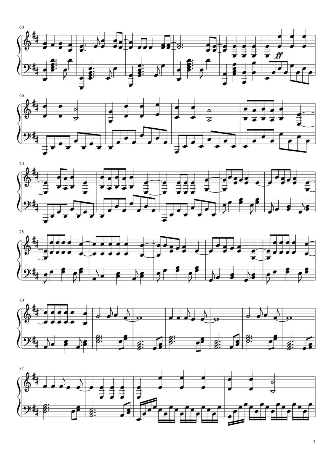 Partitura Para Piano Thunder  Imagine Dragons - Las Notas De Nana