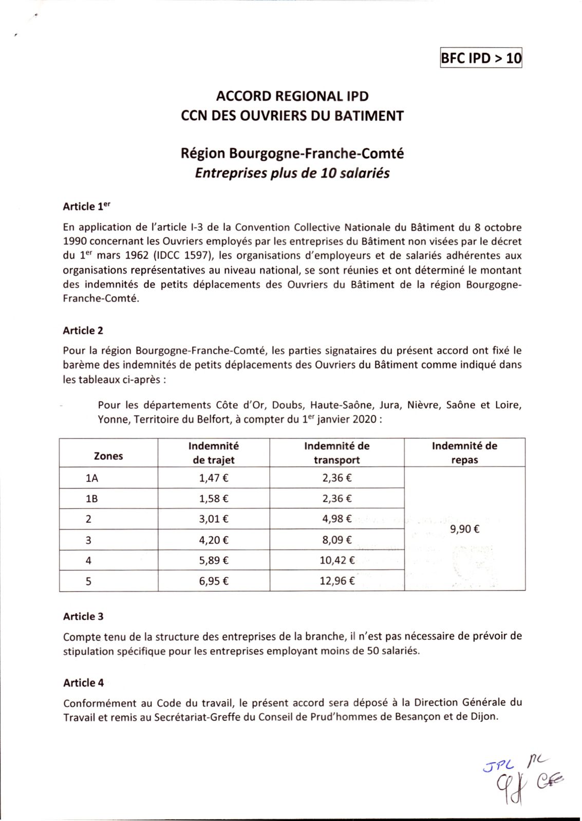 Les salaires des ouvriers Bourgogne-Franche Comté - CNC BÂTIMENT CFDT