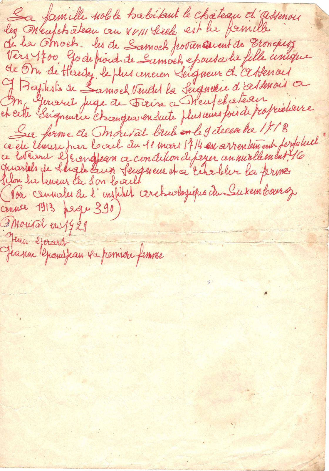 Historique de la Chapelle de Tronquoy Au Fil de l'Ardenne