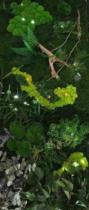 éclairage sans fil : mur végétalisé, tableau végétalisé lumineux