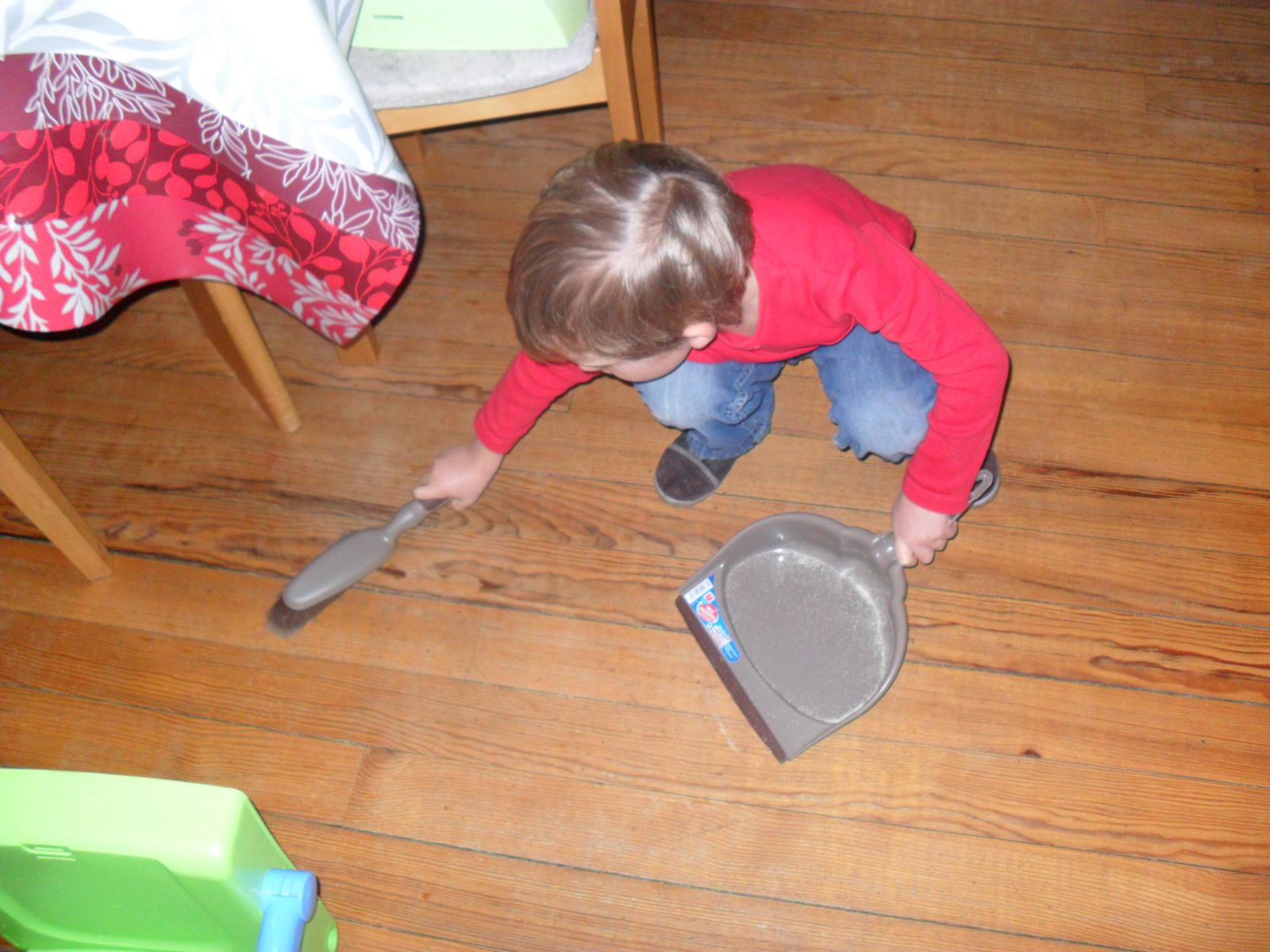 Petit coup de balai indispensable après cette activité.