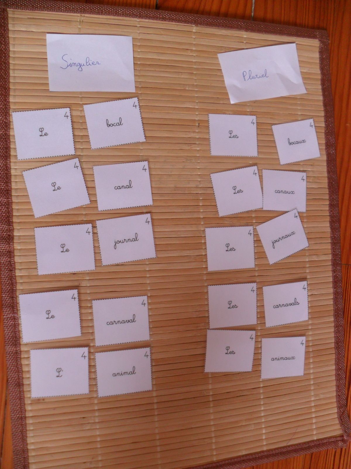 Singulier/pluriel (suite)