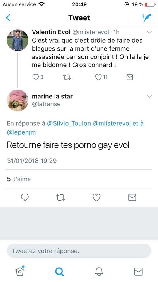 Valentin Evol s'en prend violemment à Jean-Marie Le Pen sur Twitter