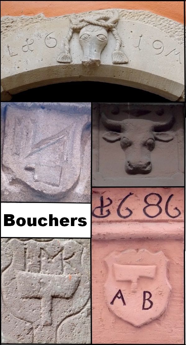 Les emblèmes des corporations d’artisans à Obernai