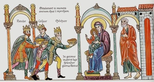 Les Rois Mages, dans l’Hortus Deliciarum