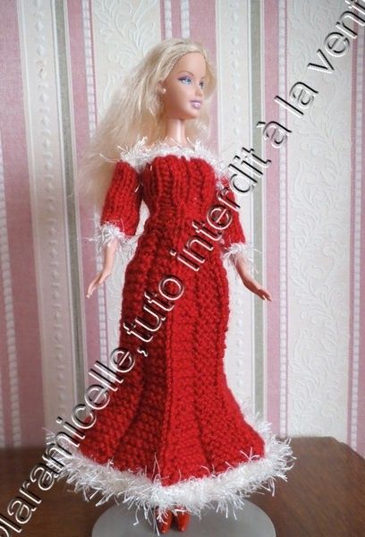 tuto gratuit Barbie : robe de Noël - Chez Laramicelle