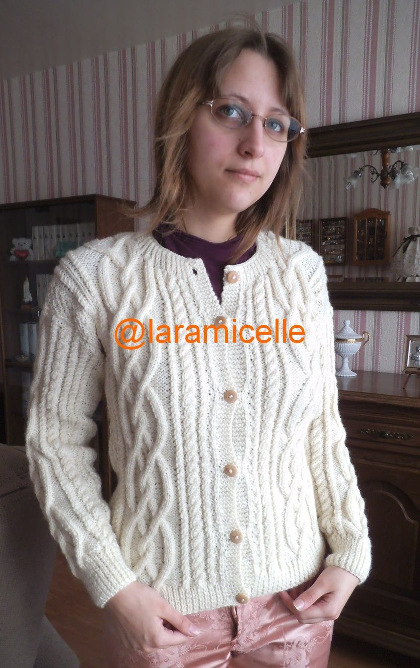 modèle gilet irlandais femme à tricoter gratuit