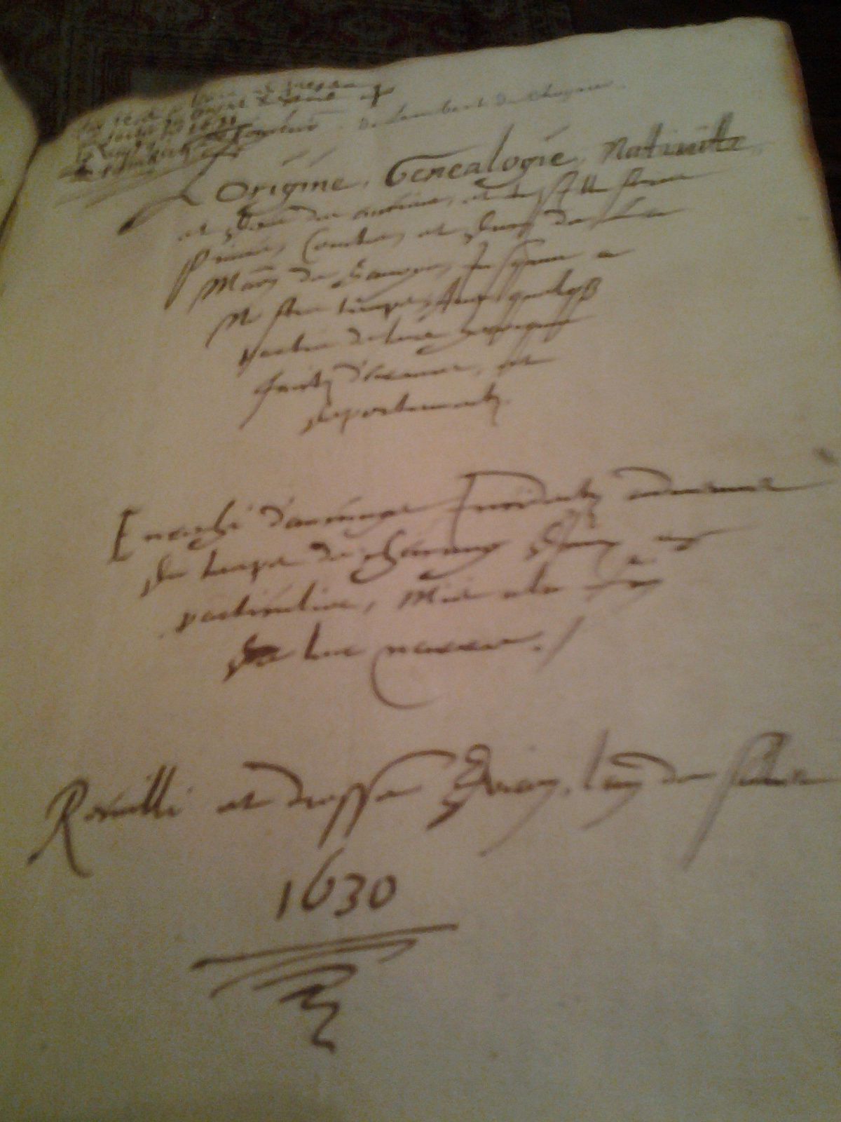 Manuscrit de François Prevos