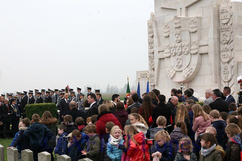 Cerimónias comemorativas do centenario da batalha de La Lis - Cemitério de Richebourg