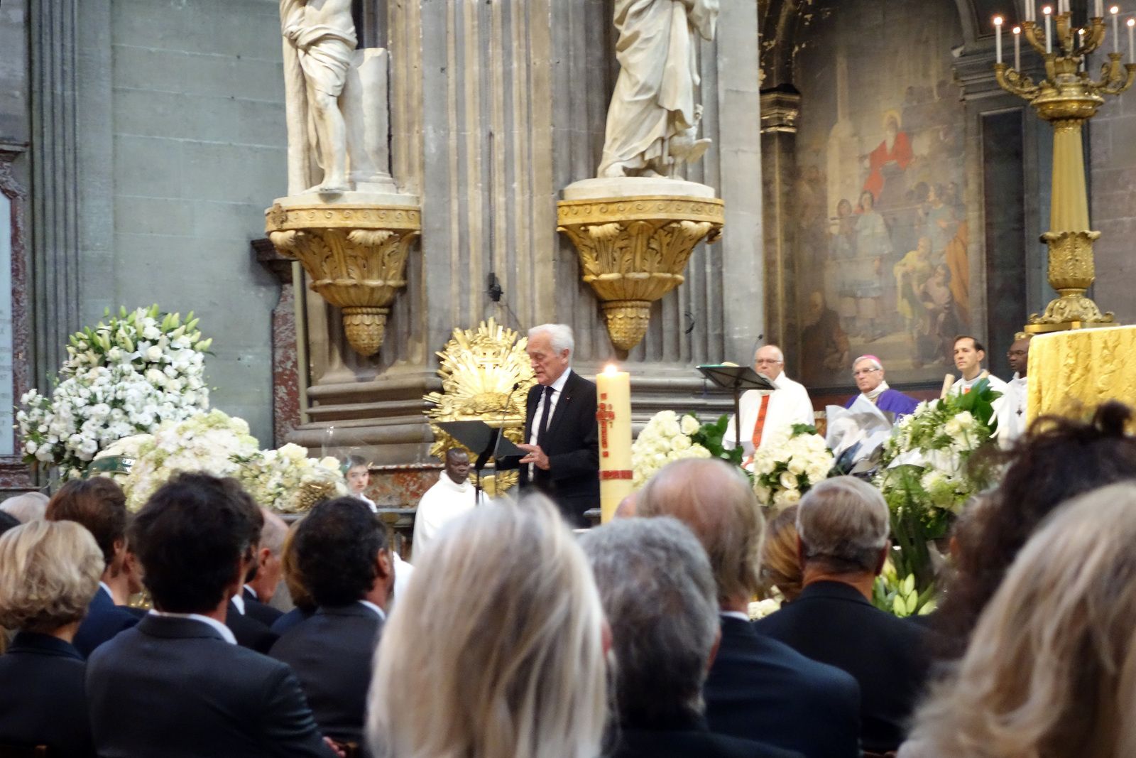 Dernier hommage à MIREILLE DARC en l'église Saint-Sulpice à Paris (01/09/2017)