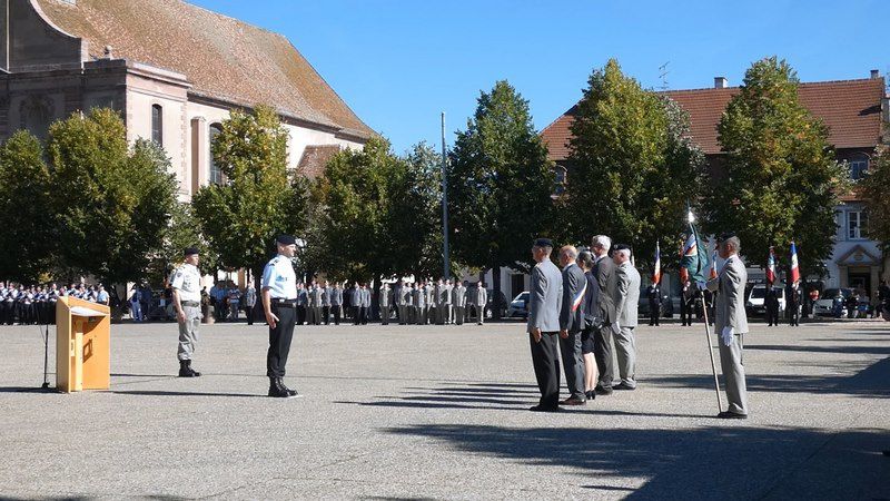 Cérémonie de passation de commandement du Bataillon de commandement et de soutien de la BFA à Neuf-Brisach le 13 septembre 2019