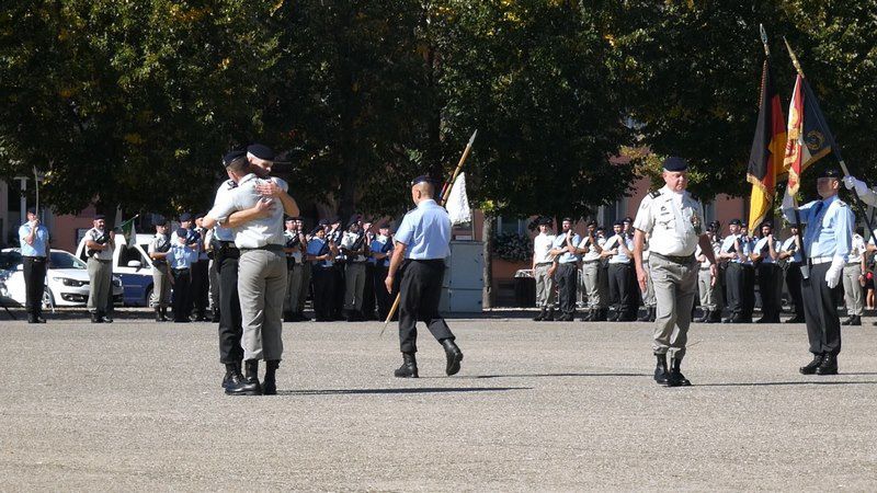 Cérémonie de passation de commandement du Bataillon de commandement et de soutien de la BFA à Neuf-Brisach le 13 septembre 2019