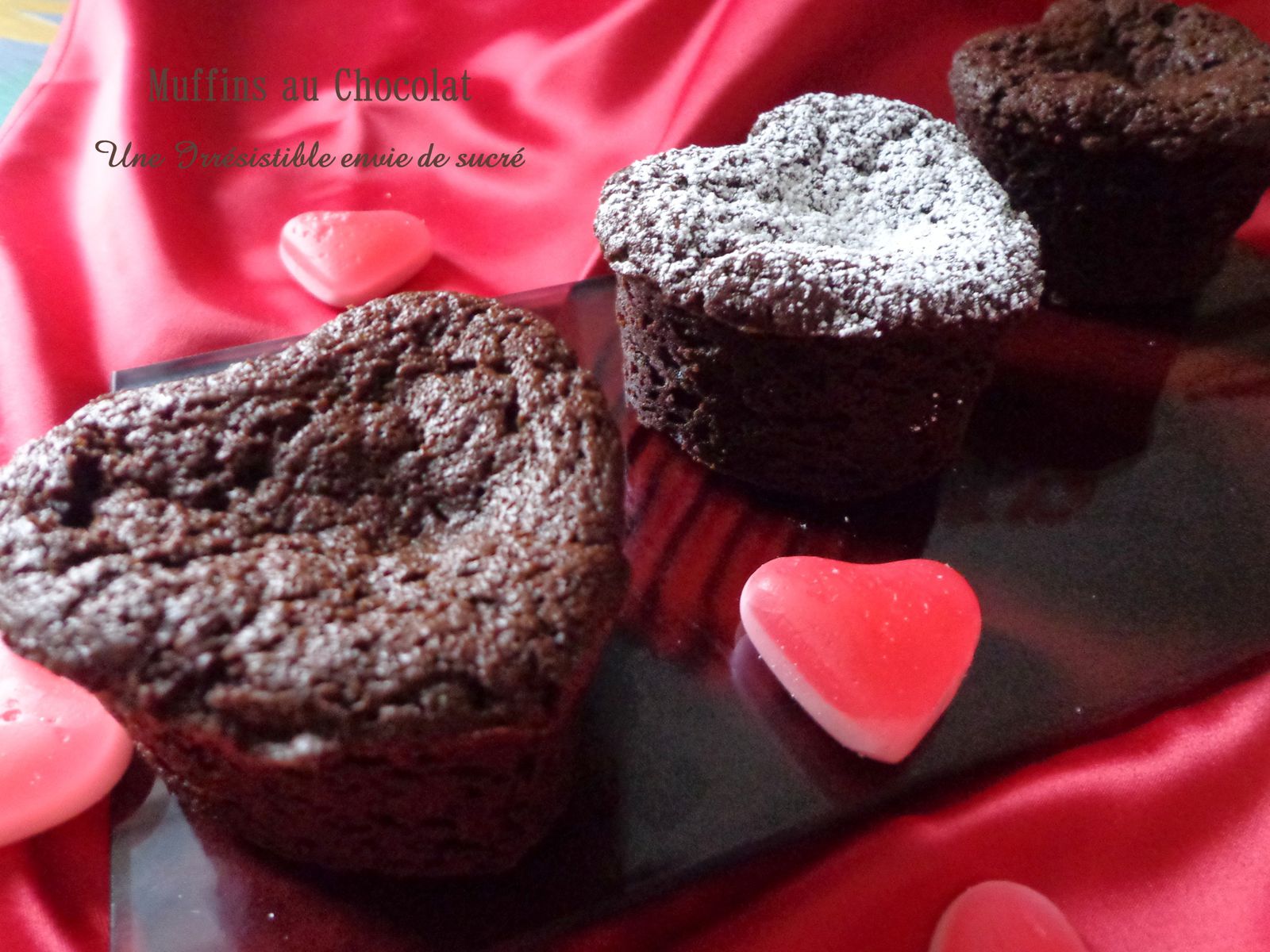 Muffins &quot;Love&quot; au Chocolat