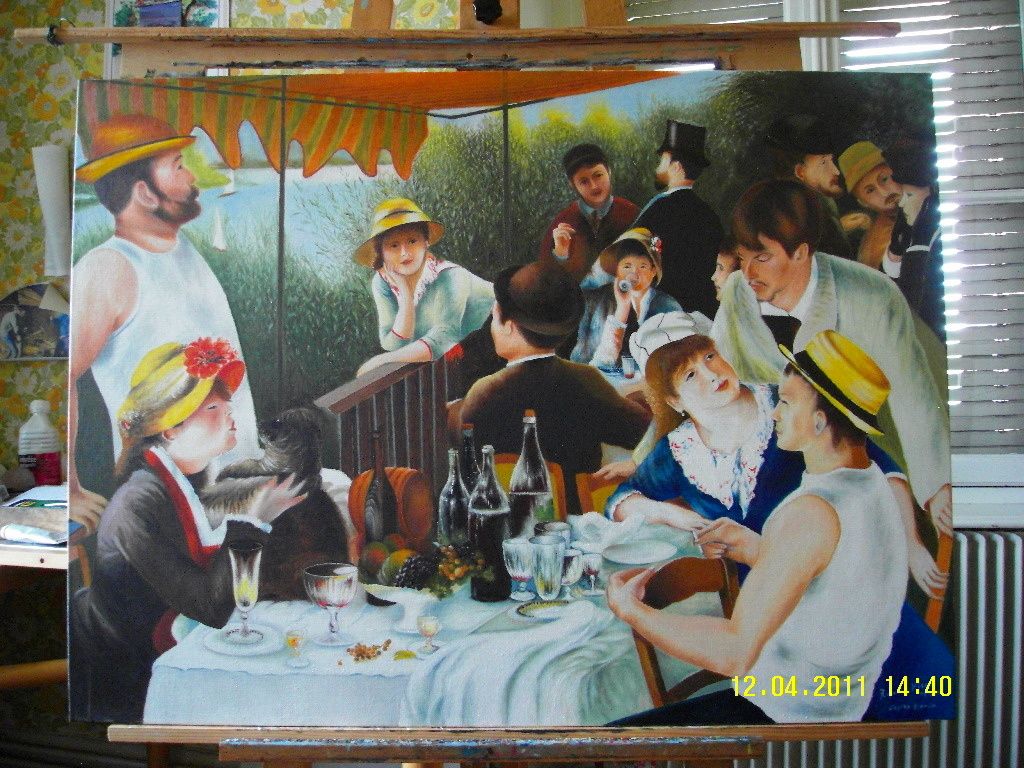 le déjeuner des canotiers Raymond Kisel / Artiste peintre