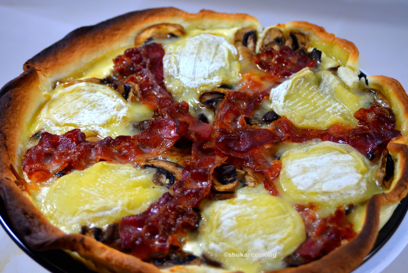 Tarte aux champignons et chèvres - Shukar Cooking