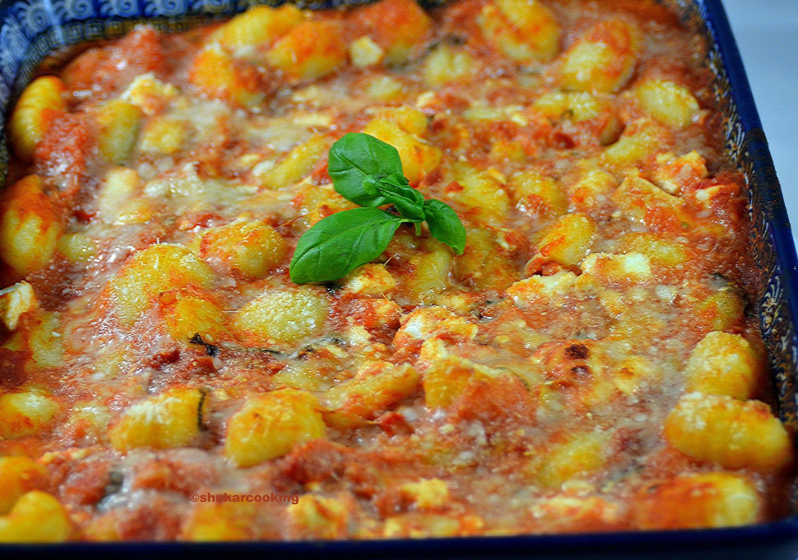 Gratin De Gnocchi à La Tomate Féta Et Basilic Shukar Cooking 