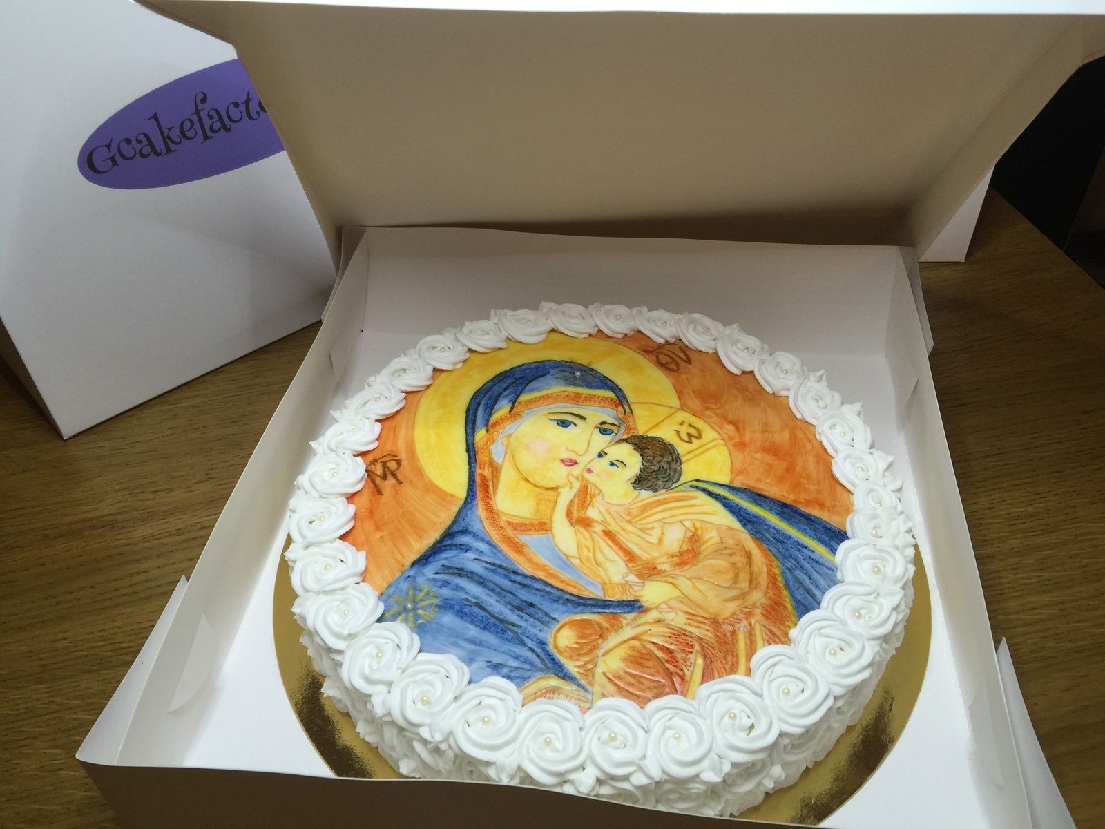 Gcakefactory gâteau Icône chrétienne Marie et enfant Jésus ...