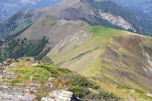 Col de l'Arech vu du tuc de Cagonilles (2196m)