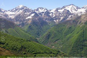 Vallée du Lez - Pic de Maubermé - Pic de Tartereau vus du pic de Courbayran