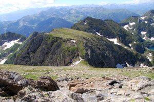 Col du Faustin - Petit Valier vus du Mont Valier (2838m)