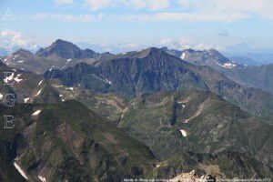 Monts du Biros vus du Mont Valier (2838m)