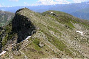 Pic de Crède vu du pic des Trois Seigneurs (2199m)