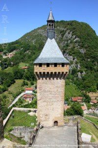 Tour d'Arget vue de la tour carrée - Château de Foix