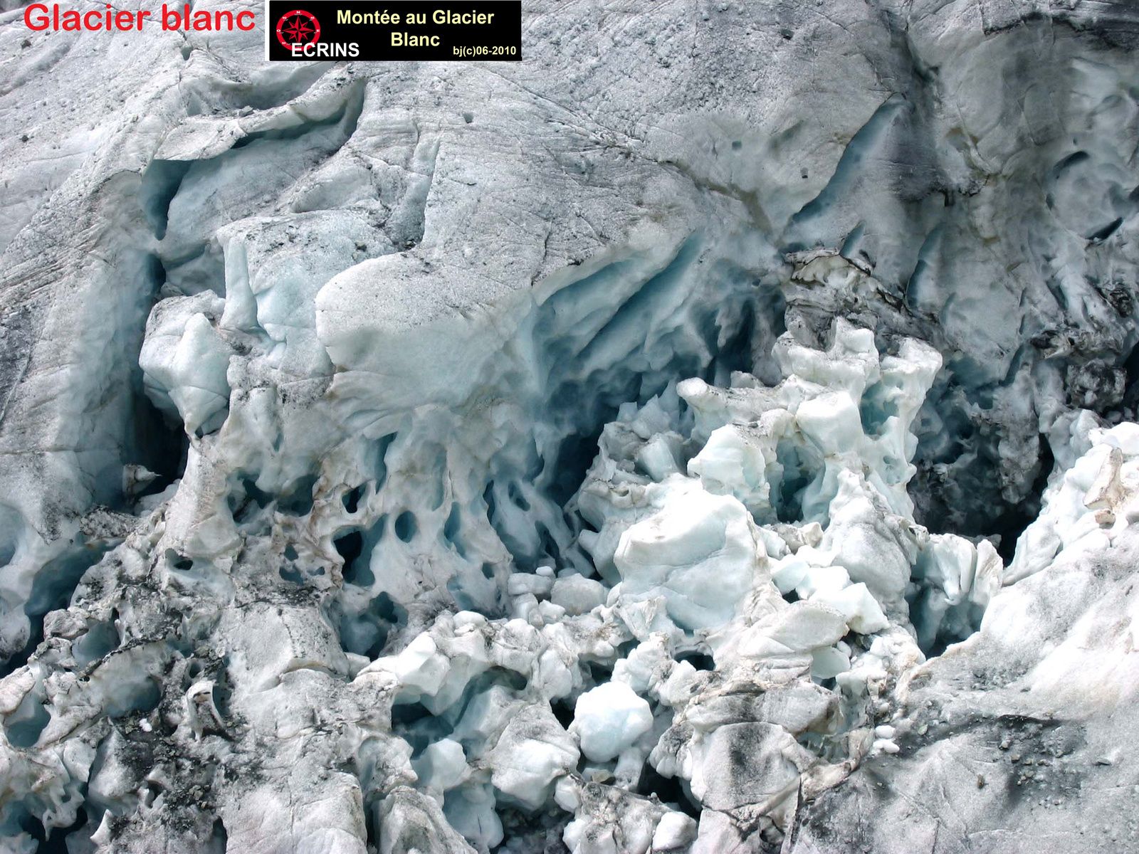 séracs du GLACIER BLANC ( Ecrins ) - Hautes Alpes