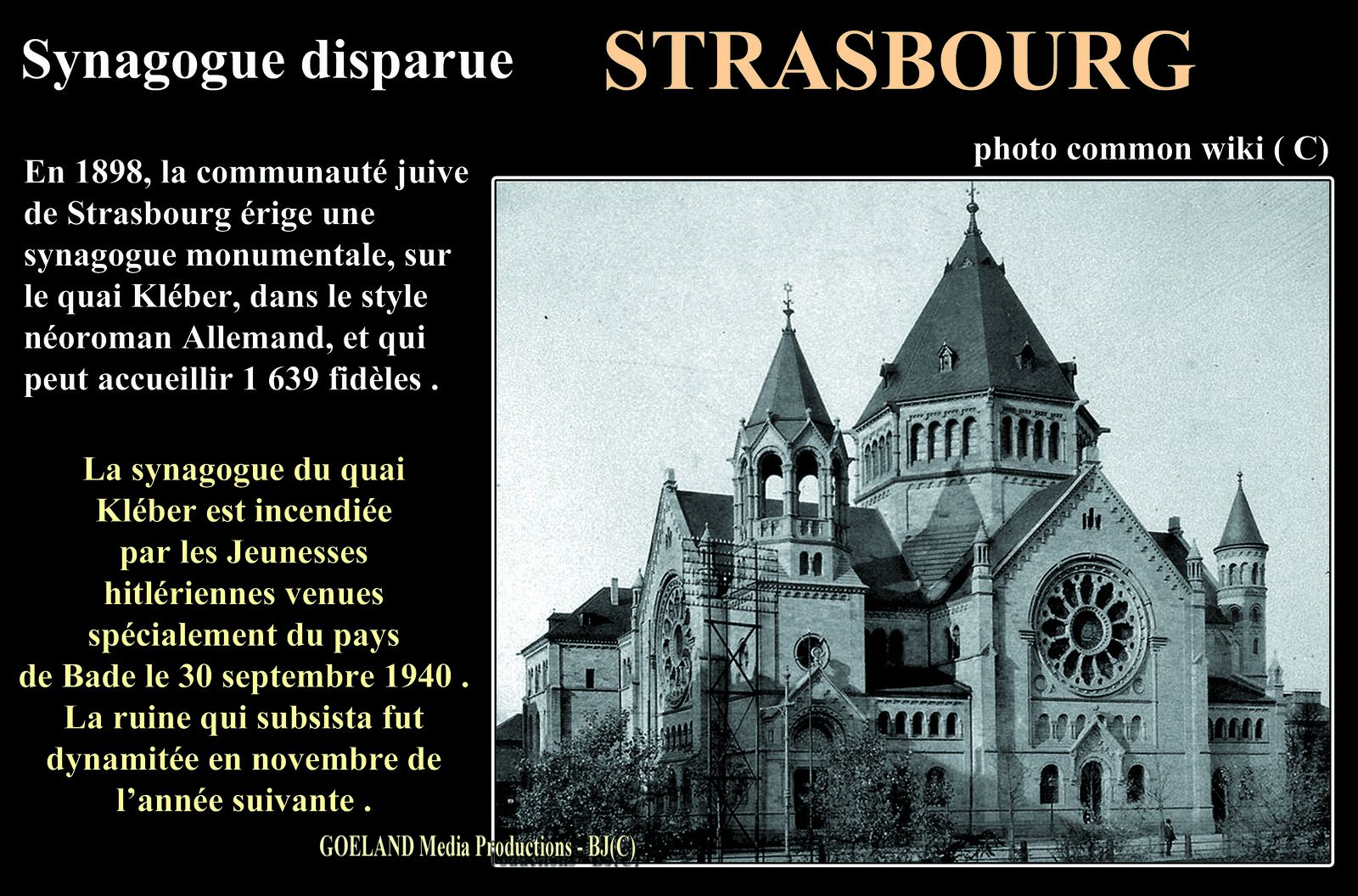 Synagogue de Strasbourg détruite par les nazis