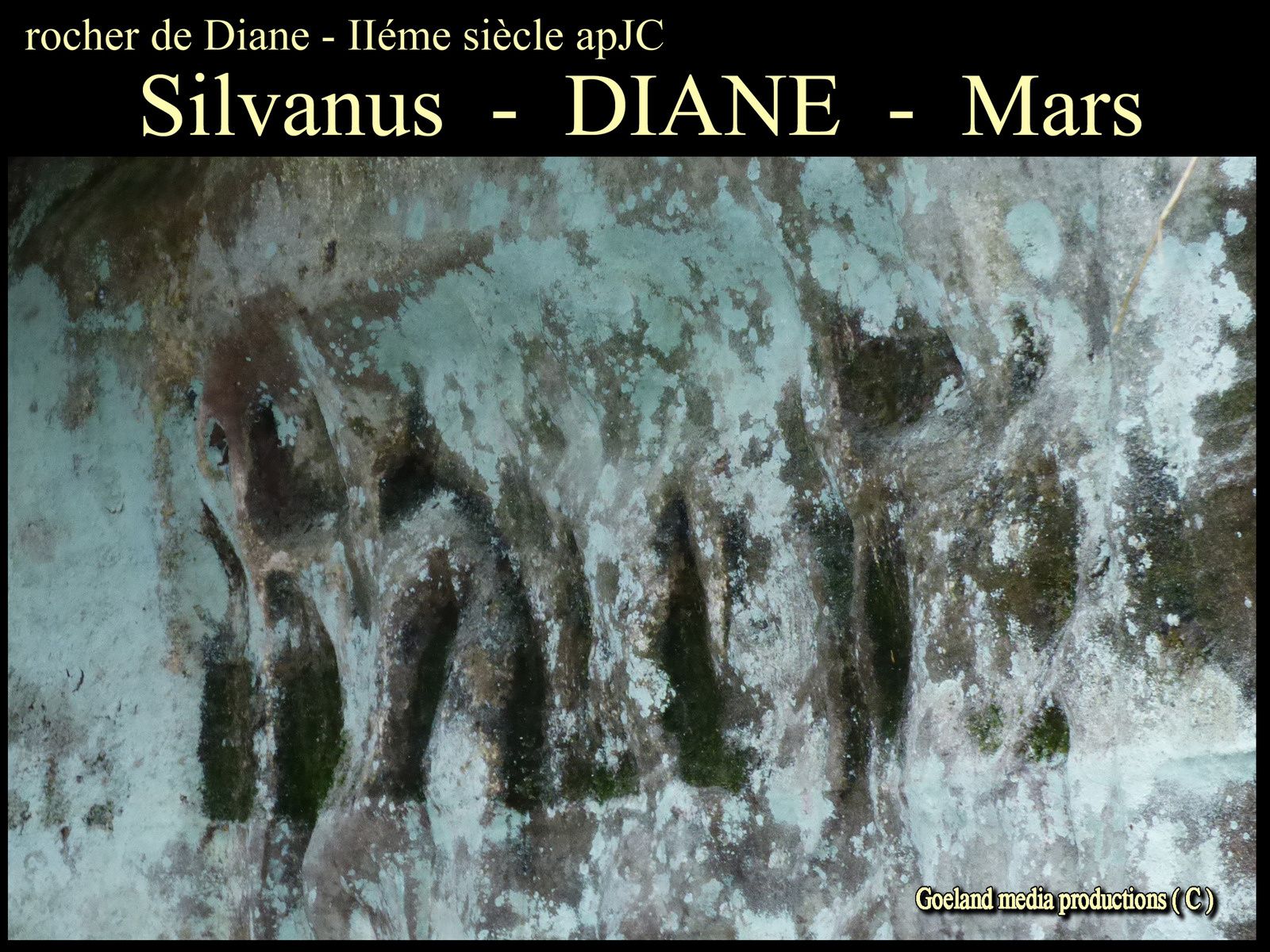 prés de l' ALTSCHLOSSFELSEN ( Roppeviller ) - Rocher de Diane - bas relief Romain ( moselle )