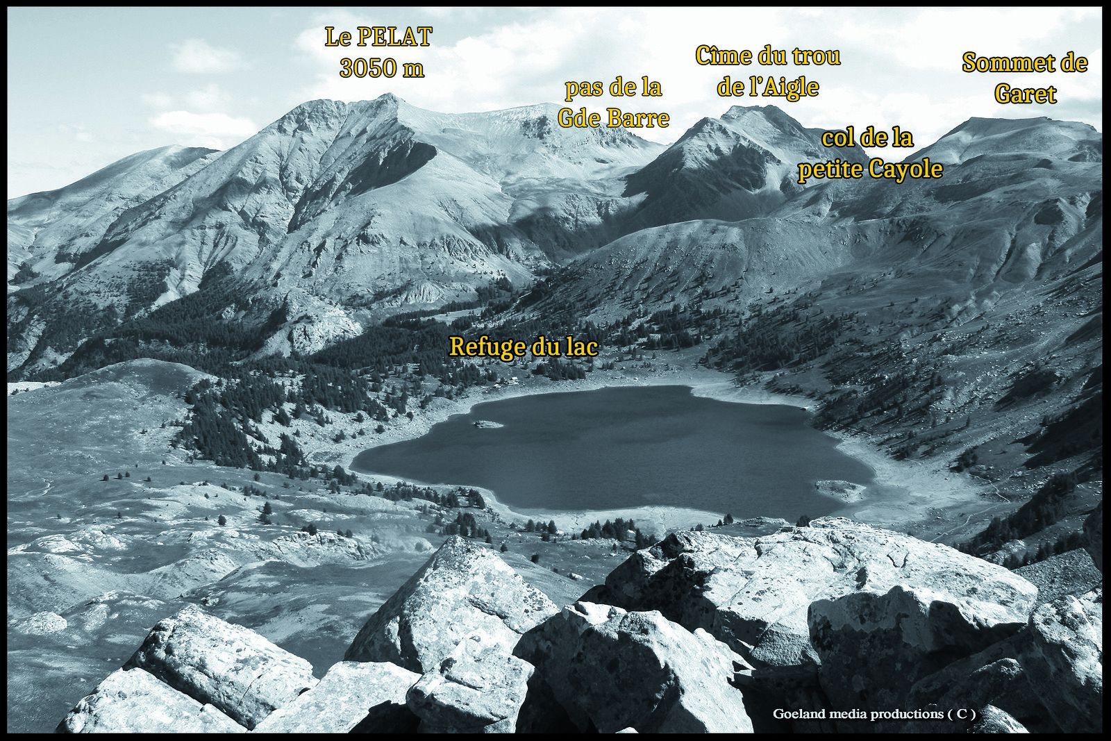 panorama des sommet - Lac d'Allos - Ht Verdon - Alpes de Haute Provence 