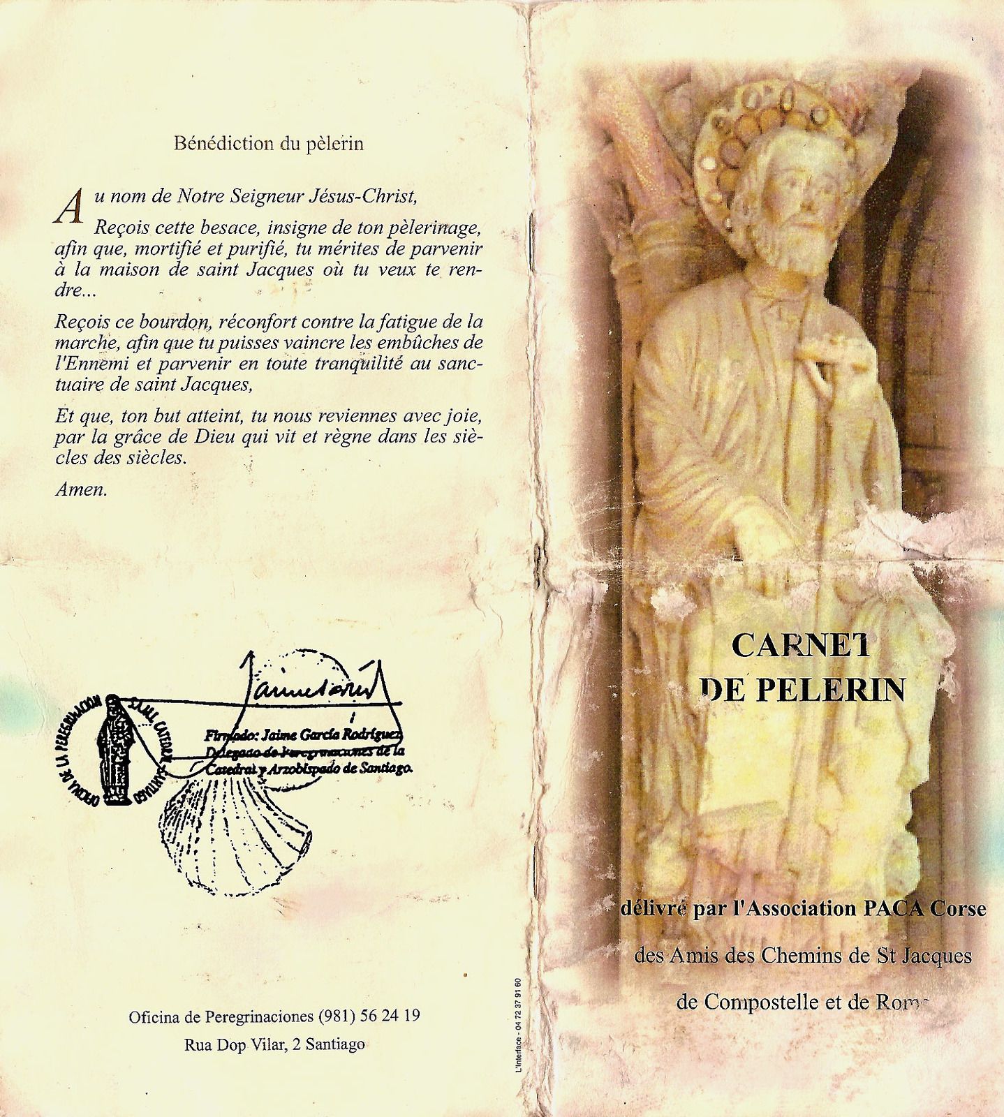 La CREDANCIALE - le passeport des pélerins - autrefois donné par les évèques