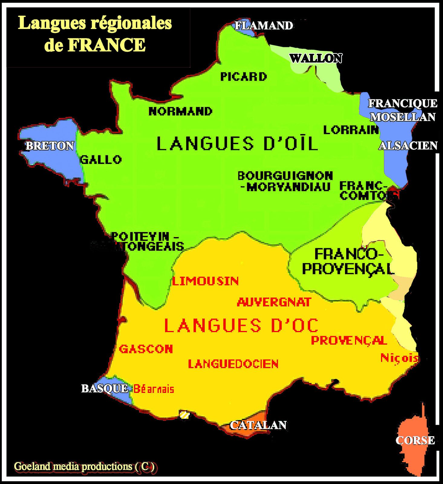 CARTES de répartition des LANGUES REGIONALES ( France )