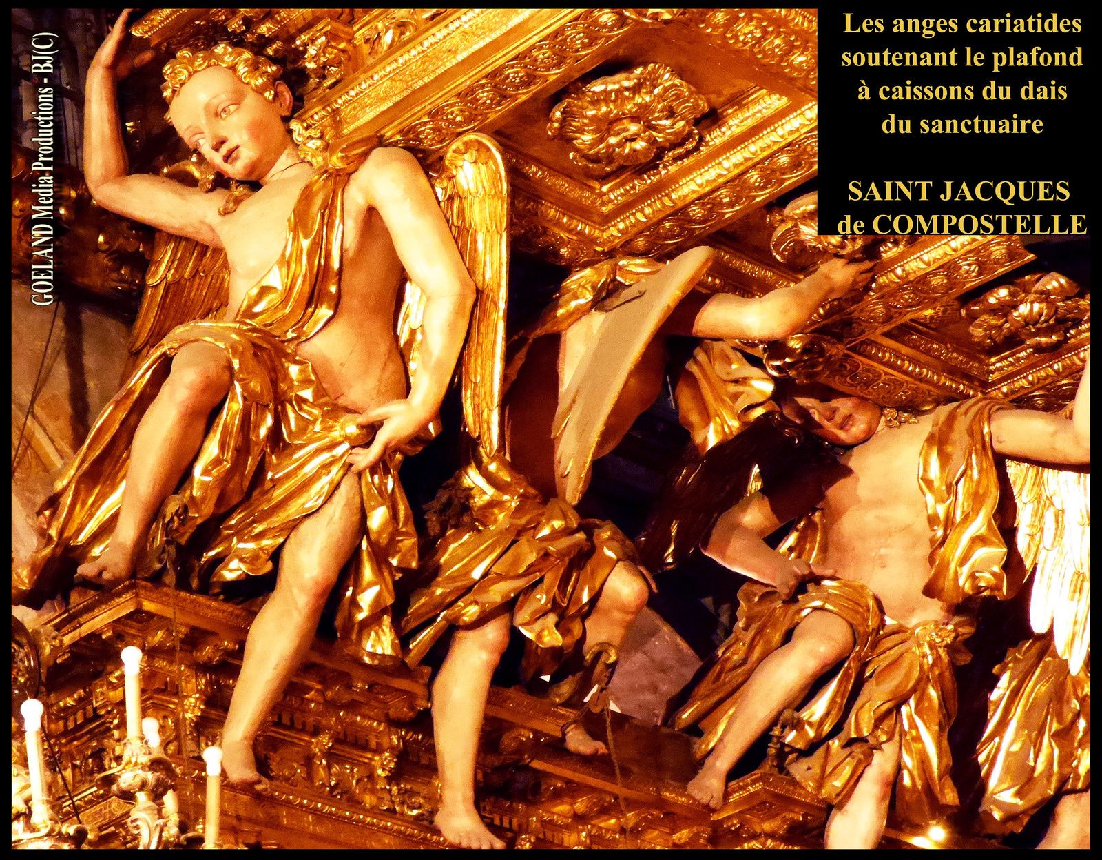 Le DAIS incrusté d'or couronnant St Jacques - Cathédrale de Compostelle (Galice )