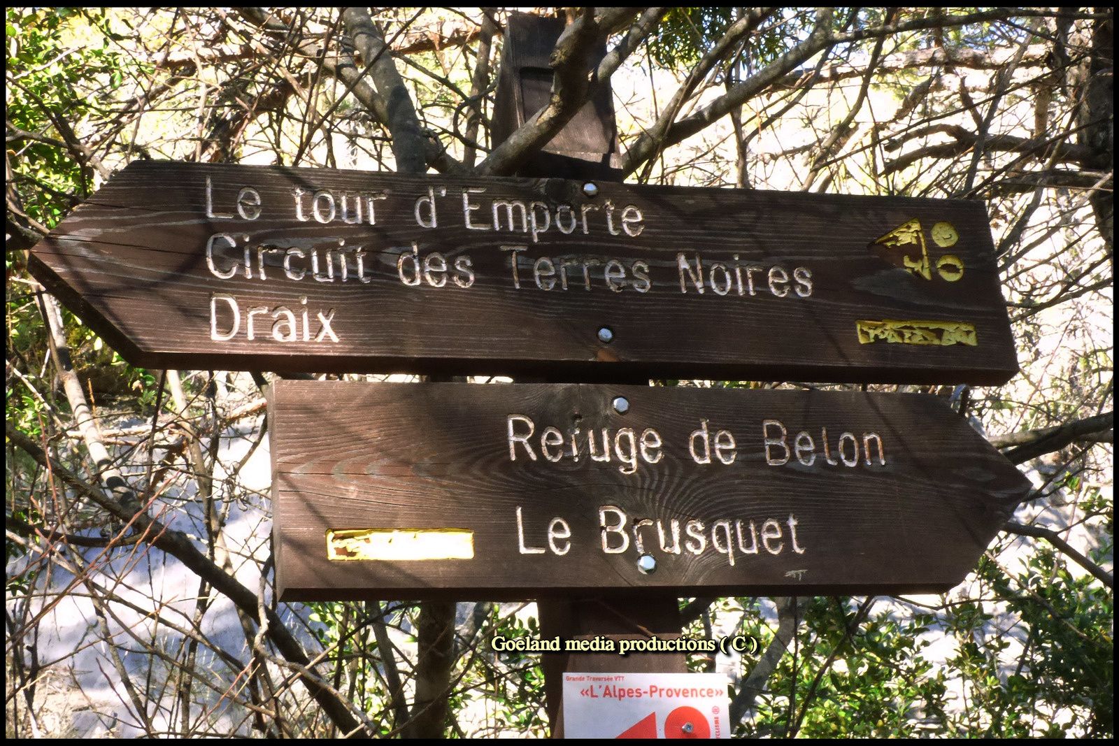 Cheminement sur le sentier des Belon , Draix ( Alpes de Haute Provence )
