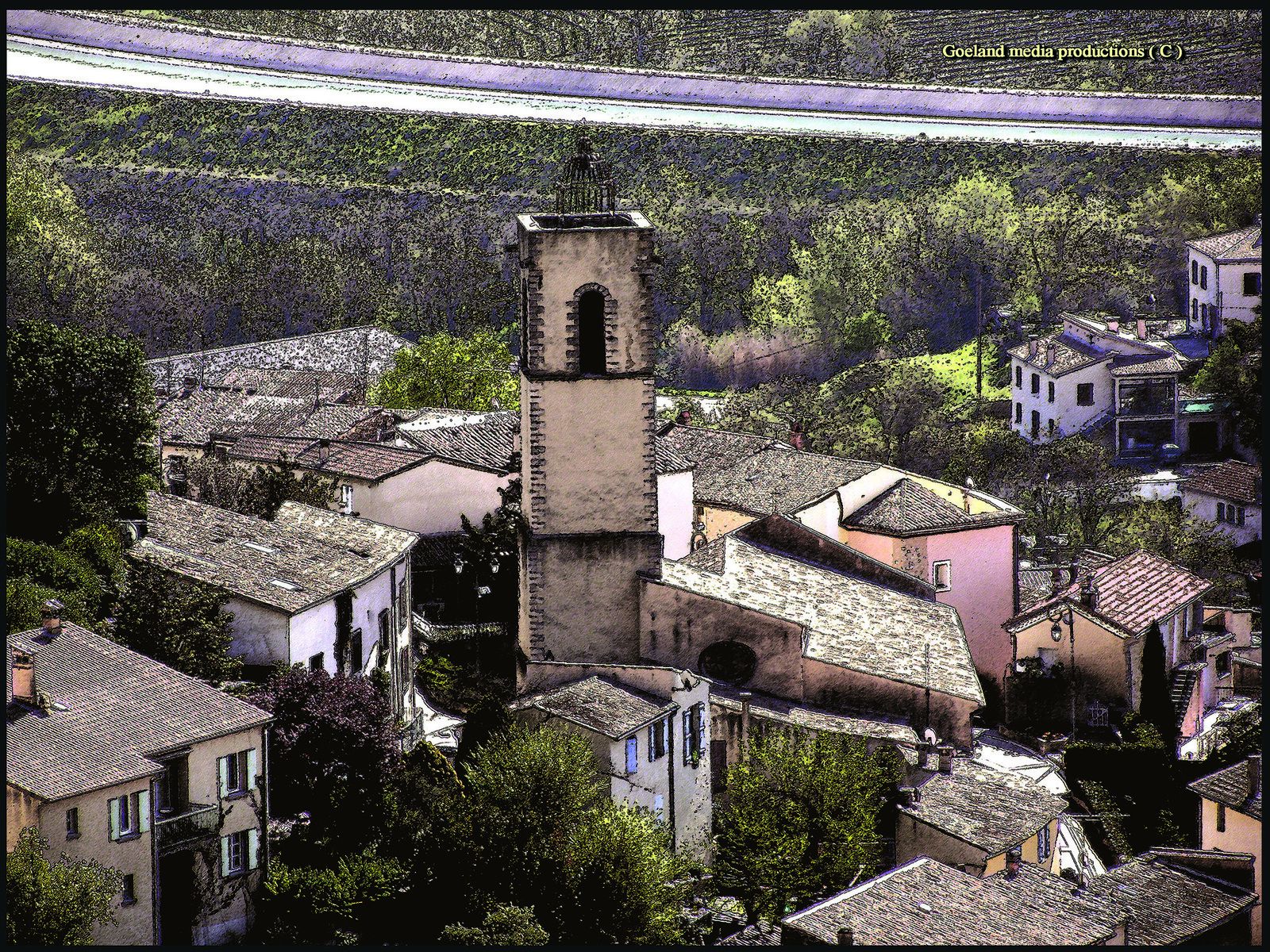 VOLX vu des crêtes - Alpes de Haute Provence - Oppidum de Bellevue