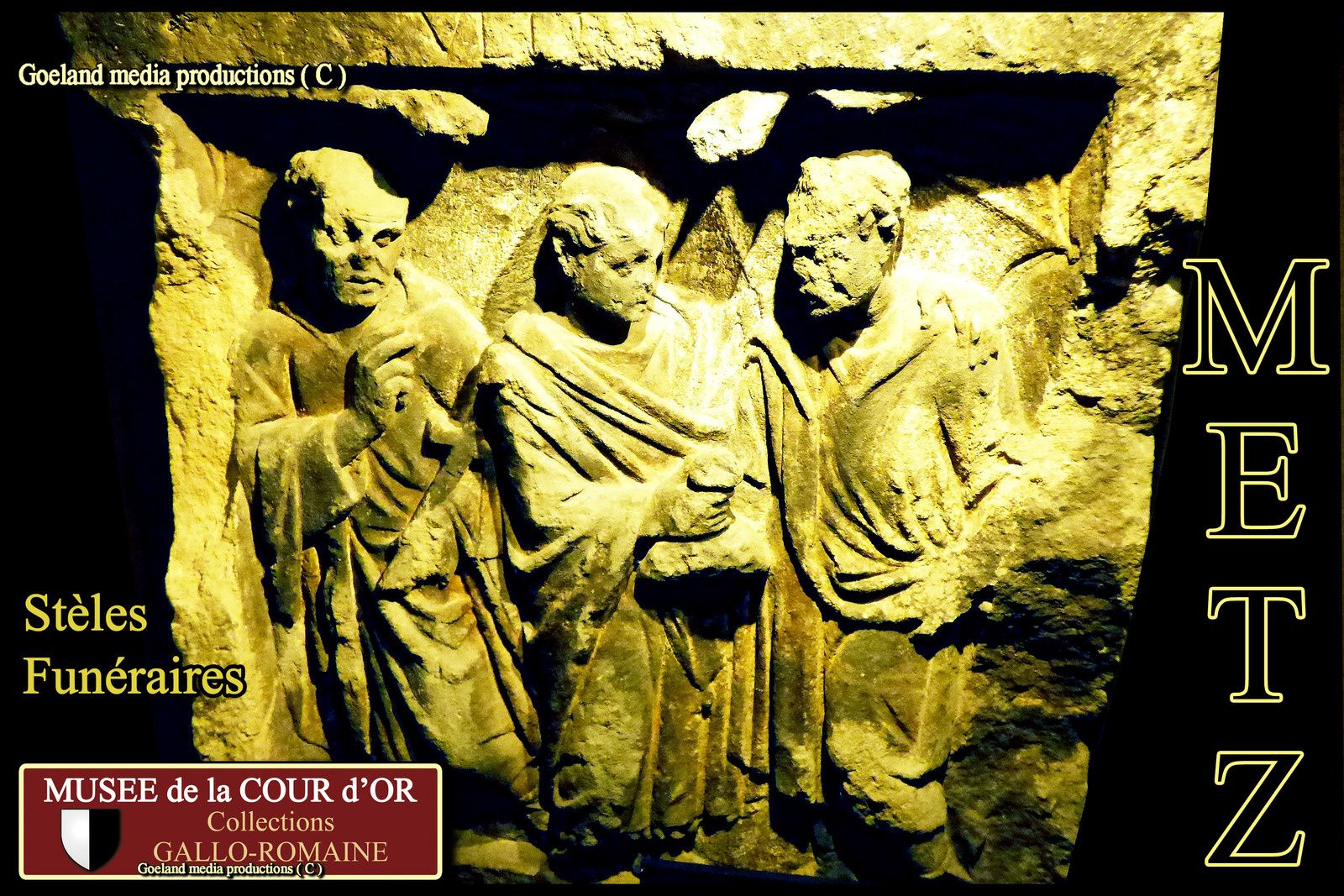 STELE FUNERAIRE ( Metz ) - MUSEE de la COUR d'OR - collections Gallo-Romaines